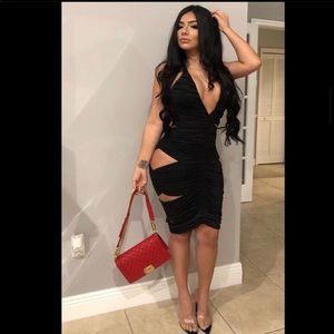 Black Oh Polly Cut Out Dress